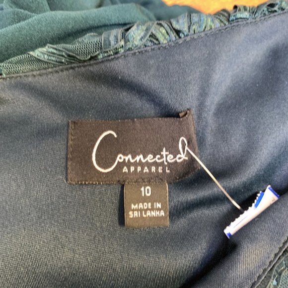 *Connected Apparel Green Sleeveless Dress Size 10 - Picture 4 of 5